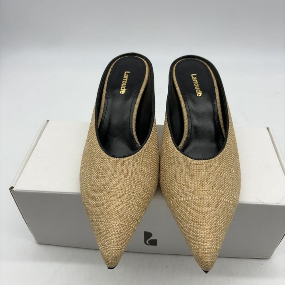 Larroude Lou Lou Raffia mules